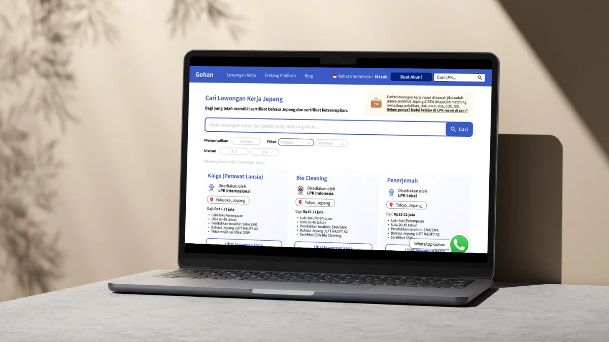 Lowongan Kerja Jepang: Fitur Baru Gohan.ai